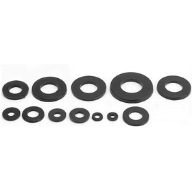 Resim Mufunye 500 Adet Siyah Nilon Yıkama Diskleri M2-m10 8 Boyut , Plastik Kutuda Paketli, Isolasyonlu, Koroziyon Direnci, Endüstriyel Kullanım 