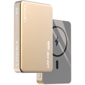 Resim Lenyes PW119D PD 20W Ultra İnce Hızlı Şarj Özellikli Wireless Powerbank 15W 10.000mAh Gold 