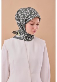 Resim Silk Home Aura Eşarp 140005-11 Koyu Yeşil, Gümüş, Çimen Yeşili 