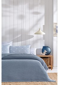 Resim Puffy Arte Çift Kişilik Pike Takımı - Mavi 