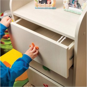 Resim Ergün Collection 4 Adet Bebek Çocuk Koruma Kilidi - Dolap Çekmece Kilidi Sürgülü Kilit 