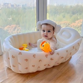 Resim Yeni Doğan Bebek Şişme Küvet, Bebek Küveti Şişme Küvet, Açık Hava Taşınabilir Küvet Oyun Havuzu, Cadılar Bayramı, Şükran Günü ve Noel Hediyesi 