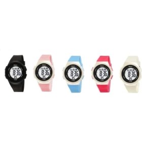 Resim Penly 348 Model Kırmızı +4 Renk Kronometre-Alarmlı 5ATM Su Geçirmez Dijital Çocuk Kol Saati 