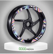 Resim Hologram Büyük Honda Pcx Uyumlu 1 Set Jant Şeridi Siyah 