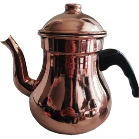 Resim Osmanlı Bakır Demlik Kahveci Demliği Kızıl Bakır 