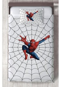 Resim Mekta Home Bebek Ve Çocuk Odası Ağ Ve Spiderman Desenli Yatak Örtüsü Renkli 