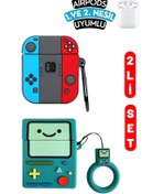 Resim EWEC 2'li Set 1. Ve 2.nesil Uyumlu Nintendo Switch Ve Bmo Figürlü Kulaklık Kılıfı Seti 