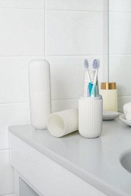 Resim Mithra Life Seyahat Tipi Beyaz Plastik Diş Fırçası Gözlük Aksesuar Saklama Kutusu MIT1210 