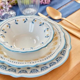 Resim Bella Maison Mabel Stoneware 24 Parça 6 Kişilik Yemek Takımı Mavi 