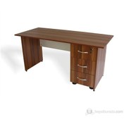 Resim Vena Nil 3 Çekmeceli Masa Erik-Beyaz 