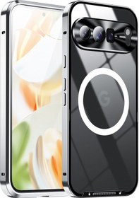 Resim Google Pixel 9 Pro Xl Kılıf Magsafe Metal Çerçeve Mat Telefon Kapağıyla Uyumlu 