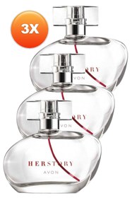Resim Avon Herstory Kadın Parfüm Edp 50 Ml. Üçlü Set 