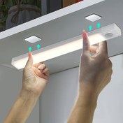 Resim Akıllı LED Işık Şeridi, İnsan Hareket Sensörü, Manyetik Matkap Gerektirmeyen Kurulum, USB Şarj Edilebilir, Yeni Model Dolap, Tezgah, Dolap, Ekran Kutusu, Merdivenler, Koridor, Yatak Yanı, Dış Aydınlatma, 150/300mAh Pil ile Şarj Edilebilir Gece Lambası, Ayarlanabilir Parlaklık 