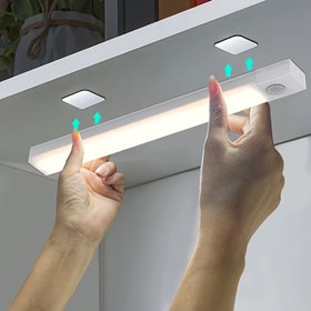 Resim Akıllı LED Işık Şeridi, İnsan Hareket Sensörü, Manyetik Matkap Gerektirmeyen Kurulum, USB Şarj Edilebilir, Yeni Model Dolap, Tezgah, Dolap, Ekran Kutusu, Merdivenler, Koridor, Yatak Yanı, Dış Aydınlatma, 150/300mAh Pil ile Şarj Edilebilir Gece Lambası, Ayarlanabilir Parlaklık 
