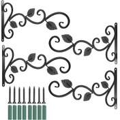 Resim Reedark 4 Adet Duvar Askılı Demir Kanca - Çiçeklik, Kuş Yuvası Ve Rüzgar Çanı İçin Dekoratif Askı 20 Kg Taşıma Kapasiteli 