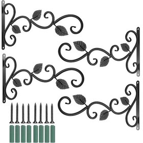 Resim Reedark 4 Adet Duvar Askılı Demir Kanca - Çiçeklik, Kuş Yuvası Ve Rüzgar Çanı İçin Dekoratif Askı 20 Kg Taşıma Kapasiteli 