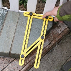 Resim Çok Fonksiyonlu ABS Plastik Cetvel - Dört Katlı, Çok Açılı, Dört Taraflı, Dört Köşeli Tasarım, Fayans Ölçümü ve Dekorasyon için, Aktif, Ölçüm 