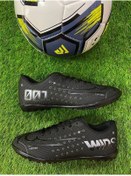 Resim RUNSTEP Çocuk Genç Yetişkin Erkek Siyah Siyah Bağcıklı Halı Saha Futbol Ayakkabısı 