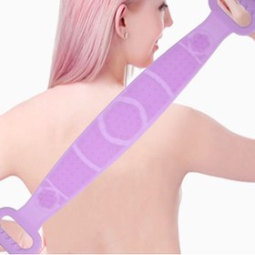 Resim pazarella 70 cm Çift Taraflı Sırt Kesesi Silikon Duş Kesesi Peeling Banyo Kesesi 