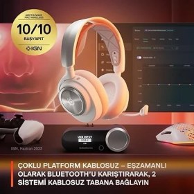 Resim Arctis Nova Pro Wireless Multi-Platform Gaming Kulaklık, Birinci Sınıf Hi-Fi Ses Sürücüleri, Aktif Gürültü Giderme, Clearcast Gen2 Mikrofon, Pc, Ps5, Ps4, Switch, Mobil, Kablosuz 