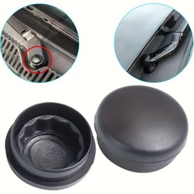 Resim 4 adet VW CC, Polo, Golf vb. ile uyumlu Silecek Kol Temizleme Kapağı Somunları 