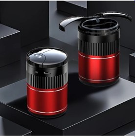 Resim Dashanshop Kırmızı Otomobil Küllüğü, Koku Önleyici Kapaklı, Infrared Sensörlü, Kolay Temizlenir. 