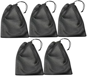 Resim Pratik Ağ Saklama Çantası Bağcıklı Küçük Bağcıklı Çanta Golf Topları Tenis Topları için 