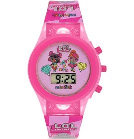 Resim Miniflak Lol Surprise Lisanslı Lol7001 Pembe Işıklı Çocuk Saati Pembe 