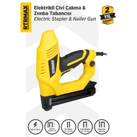 Resim RTRMAX RTM4040 Elektrikli Zımba Çivi Çakma Tabancası 15-32 mm 