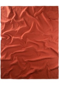 Resim Cigit Naturel Battaniye 90x100 CM Rust Çizgili Kiremit 