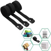 Resim 2 Adet Ayarlanabilir Metal Tokalı Bağlama Bandı - 100/150/150 cm Seçenekleri, Güvenli ve Çok Amaçlı Kargo Taşıma, Kutu Sabitleme, Bagaj & Günlük Kullanım İçin 