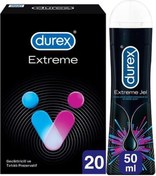 Resim Durex Extreme Geciktiricili Prezervatif 20'li + Extreme Jel 50 ML 