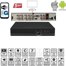 Resim EZ-8508AHD 8 Kanal 5MP 4ses 1hdd Xmeye XVR 