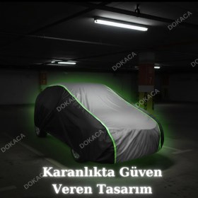 Resim Dokaca Neo Siyah_gri_siyah Neon Fitilli Honda Legend 2009 - 2012 Uyumlu Koruma Örtüsü Araba Brandası 
