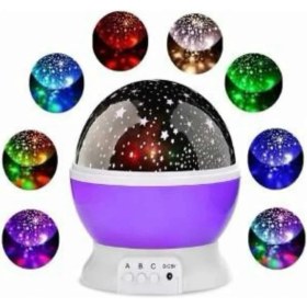 Resim Mobil Dünyası Yıldız Görünümlü Gece Lambası Renkli Masa Lambası Gökyüzü Projeksiyon - MB000X-2H5OR1 