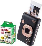 Resim robotrend Instax Mini Liplay Şipşak Fotoğraf Makinesi+20'Li Film (Elegant Black) 