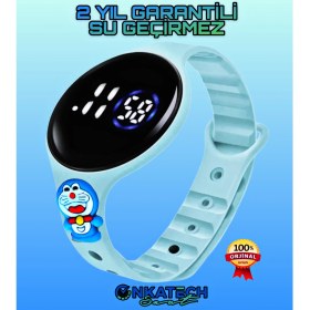 Resim Onkatech Dijital Dokunmatik LED Ekran Su Geçirmez Figürlü Çocuk Kol Saati Bileklik-Yuvarlak Ekran Dijital Çocuk Bileklik 