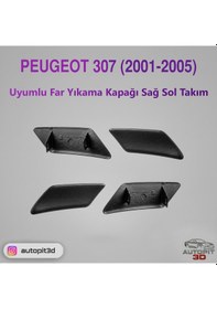 Resim Peugeot 307 2001-2005 Uyumlu Far Yıkama Kapağı Sağ Sol Takım 