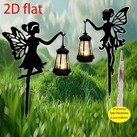 Resim 2D Düz, 2D Baskılı İki Parçalı Peri Bahçesi Dekor Seti – Bahçe, Teras ve Çimler İçin Peri Feneri Direği – Sevdikleriniz İçin Mükemmel Hediye, 2D Baskılı Tasarım 