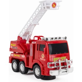 Resim Doop Market Fire Truck Hareketli Pilli Itfaiye Oyuncak Arabası 