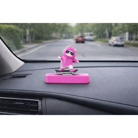 Resim cabbaroğlu ticaret Hareketli Kayan Panda Kaykay Numaratör Oto Araç Kaykay Numaratör Torpido Üstü Pembe 