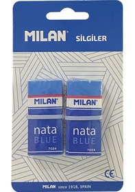 Resim Milan Nata Blue 7024b Silgi Blister - 2li 