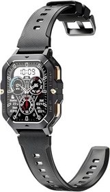 Resim Haino Teko SQ-18 Akıllı Saat AMOLED Ekran 10 Gün Pil 3 Kordonlu Kablosuz Şarj Bluetooth Smartwatch Android iOS Uyumlu Siyah 