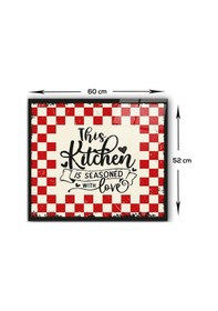 Resim Decorita Cam Ocak Arkası Koruyucu | Kitchen Love | 52cm x 60cm 