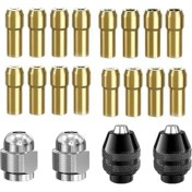 Resim Hızlı Değişim Adaptörü ve Döner Matkap Somun TOOL-1/32INÇ Ila 1/8inch Shanksize Yedek Kit (Yurt Dışından) 