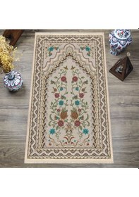 Resim Dijital Baskılı, Yıkanabilir, Yumuşak Dokulu Çocuk Ve Yetişkin Seccade S-dot-n104 Bej 