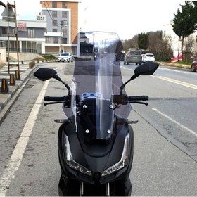 Resim Motocam Salcano Wind 150 Ön Cam 2023-2026 Model 68cm Füme Renkli 4mm 