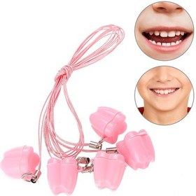 Resim Hangfox Bebe Diş Saklama Kutusu - Kaliteli Plastik, Çiçek Desenli Kapaklı, 5'li Paket Pembe, Rope Rengi Rastgele 
