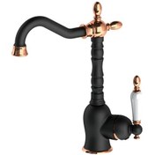 Resim Gpd Retro Tek Gövde Lavabo Bataryası Siyah Rose Mtl180-S-R 