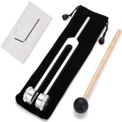 Resim Yunboo 128hz Gümüş Tunning Fork: Zihin Ve Vücut Harmoni, Meditasyon, Yoga İçin Doğal İyileştirici Ses Aleti 